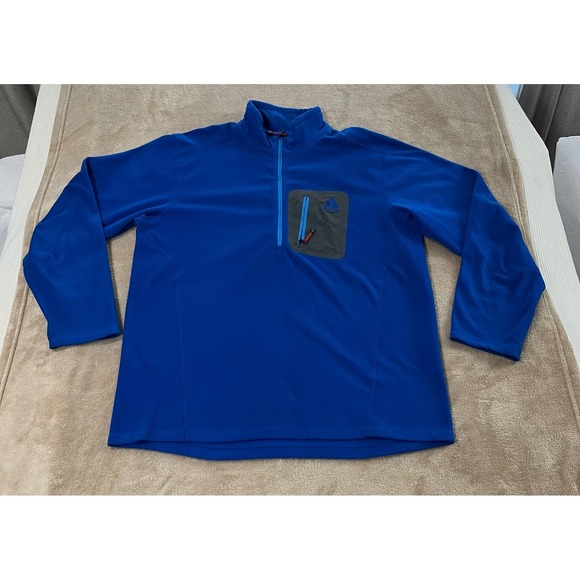 Eddie Bauer First Ascent Pullover Fleece Shirt Men's size Large Blue - Picture 1 of 11